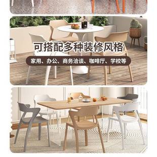 休靠背凳子厚家用塑料椅加子商新款 网红可叠放餐椅备用LSH用闲扶