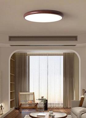 超薄客厅灯现代简约桃意木灯创58095薄款卧室灯圆形胡吸顶厂家