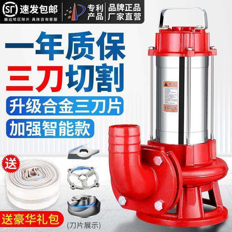 切割式不锈粪钢污水泵家用化沼气养殖2场19620V粪排污泵抽泵厕垒