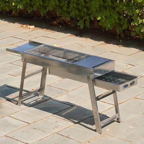 烧烤炉户外烤不纳锈钢便携式折叠烧厚71276033架家用加收小型木炭