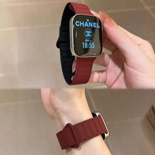 适用于华为FIT4手表Fit3新款一体二代三株液态硅胶磁吸表带watch