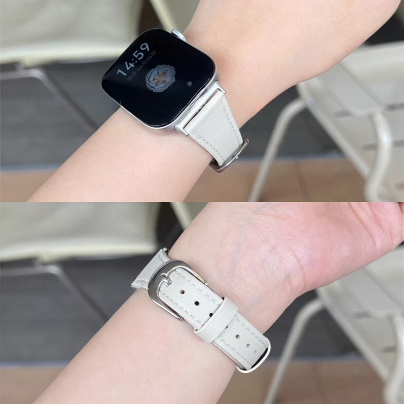 适用华为手表whachfit3时尚真皮表带4智能腕表fit2手腕带秋冬新款
