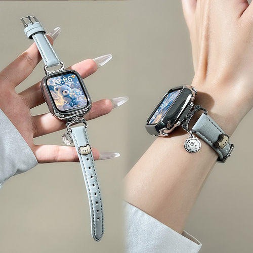 适用苹果手表表带s11新款iwatch s10高级感AppleWatch金属s9熊耳s