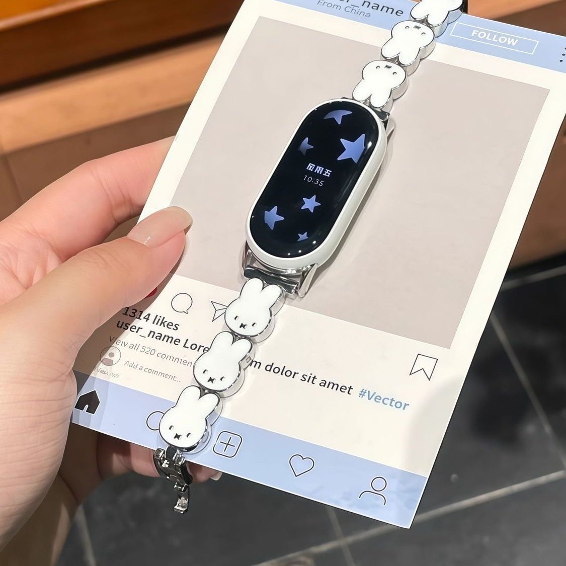适用小米手环10/9pro米菲兔表带华为手表GT6/Fit3/vivo/OPPO/苹果