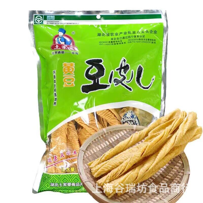 黄豆豆皮300g恩施豆皮胡萝卜豆皮西红柿豆皮黄瓜豆皮豆腐皮腐竹段