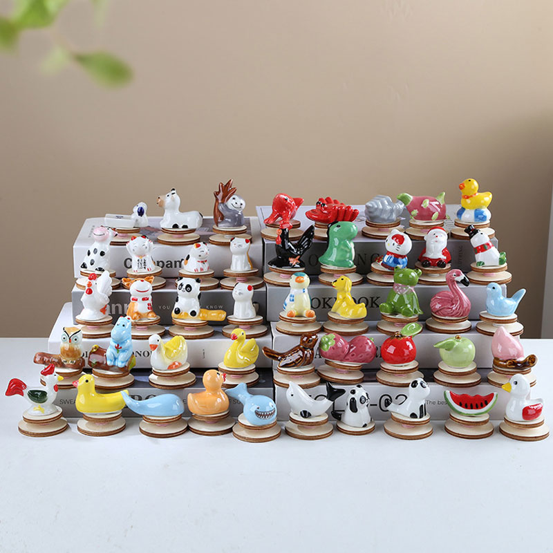 景德镇陶瓷动物转转乐创意旋转式