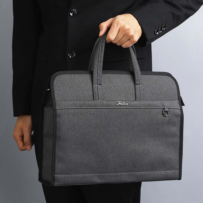 公文包可定制印logo文件包袋水杯位A4文件袋拉链式资料袋手提包男款办公文袋女士通勤便携拉链袋大容量实惠装