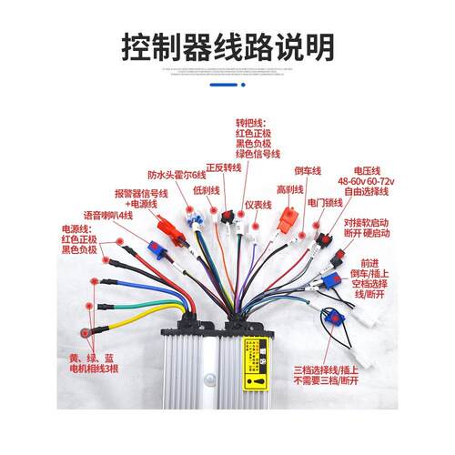 南普永磁同步制器 电制动轮10044559车控控器4三8v60v72v四轮车大