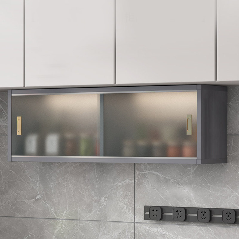 全铝吊柜墙壁柜厨房墙上储物柜橱柜阳台卫生间收纳挂柜手办展示柜