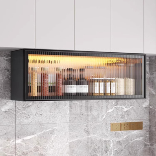 铝合金吊柜墙壁柜厨房收纳柜浴室墙上储物柜阳台玻璃柜定制小柜子