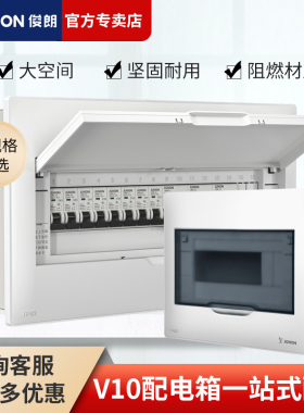 俊朗配电箱家用强电箱暗装柜空气开关盒子断路器漏保盒电箱V10