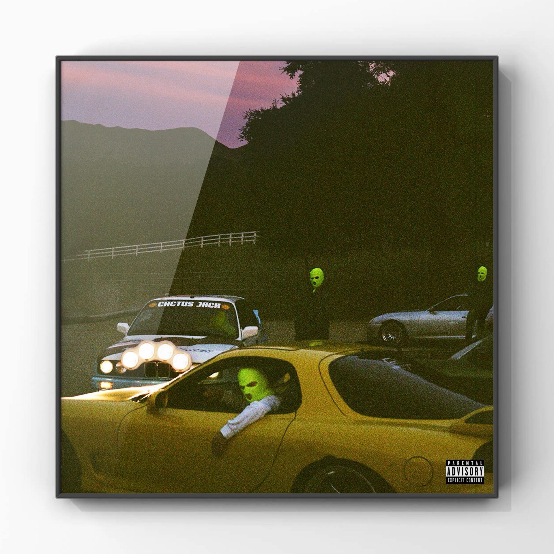 Travis Scott周边专辑封面装饰画海报高端轻奢挂画说唱欧美潮相框