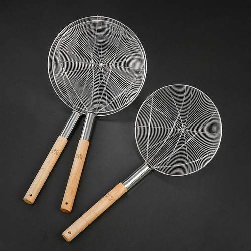 不锈钢带柄过滤网超细漏勺捞篱笊篱捞面渣勺线漏大漏炸密喱笊篱