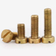 黄铜一字槽圆柱头螺丝GB65一字开槽铜螺钉M2M2.5M3M4M5M6M8M10