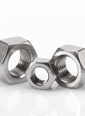 304/3016不锈钢细牙六角螺母细丝扣螺帽薄头螺母M3M4M5M6M8-M52