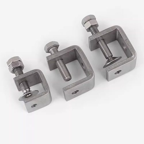 304不锈钢老虎卡子C型夹U型夹手拧吊环夹紧器固定夹钢管方形夹具