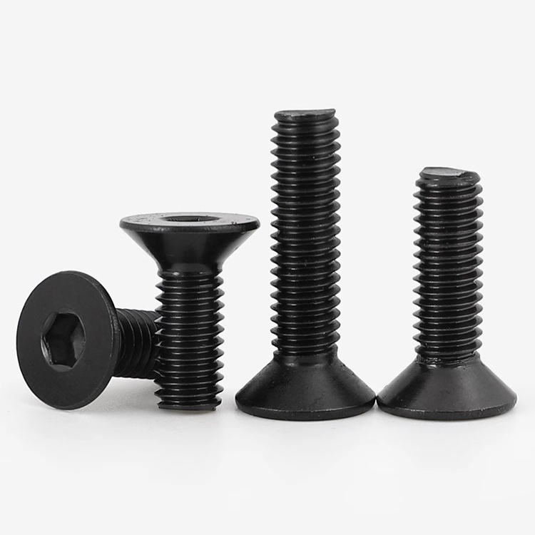 304不锈钢黑色沉头内六角螺丝镀黑锌平头平杯螺栓M2M2.5M3M4-M10