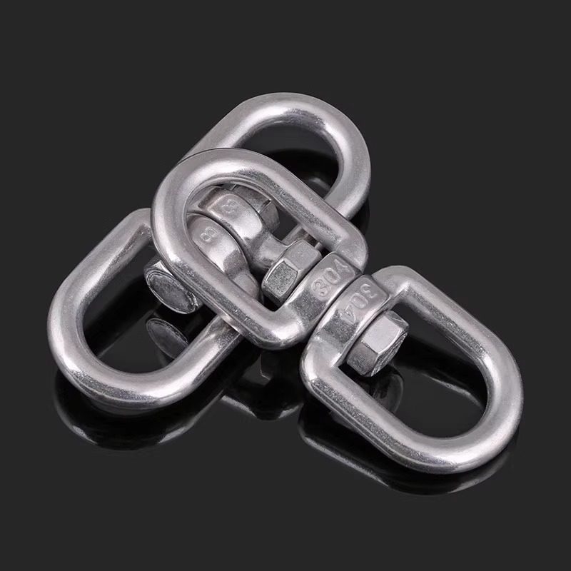 304不锈钢旋转环8字环扣狗链索具配件万向转环连接环M4M5M6M8-M20