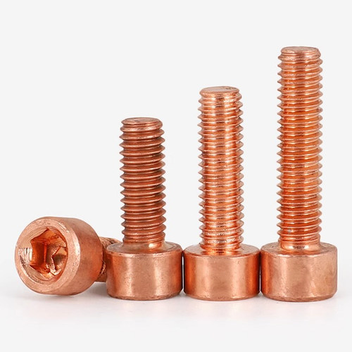 T2紫铜圆柱头内六角螺丝铜杯头内六角螺栓铜机丝螺钉M3M4M5-M8