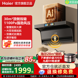 海尔Leader家用厨房油烟机变频30³大风量自清洁联网智控IXF730UD