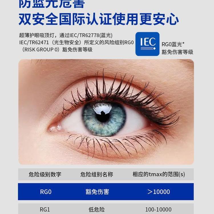 全光谱厅高显方指长形客厅灯超薄极简吸顶灯213无闪频现代简约大