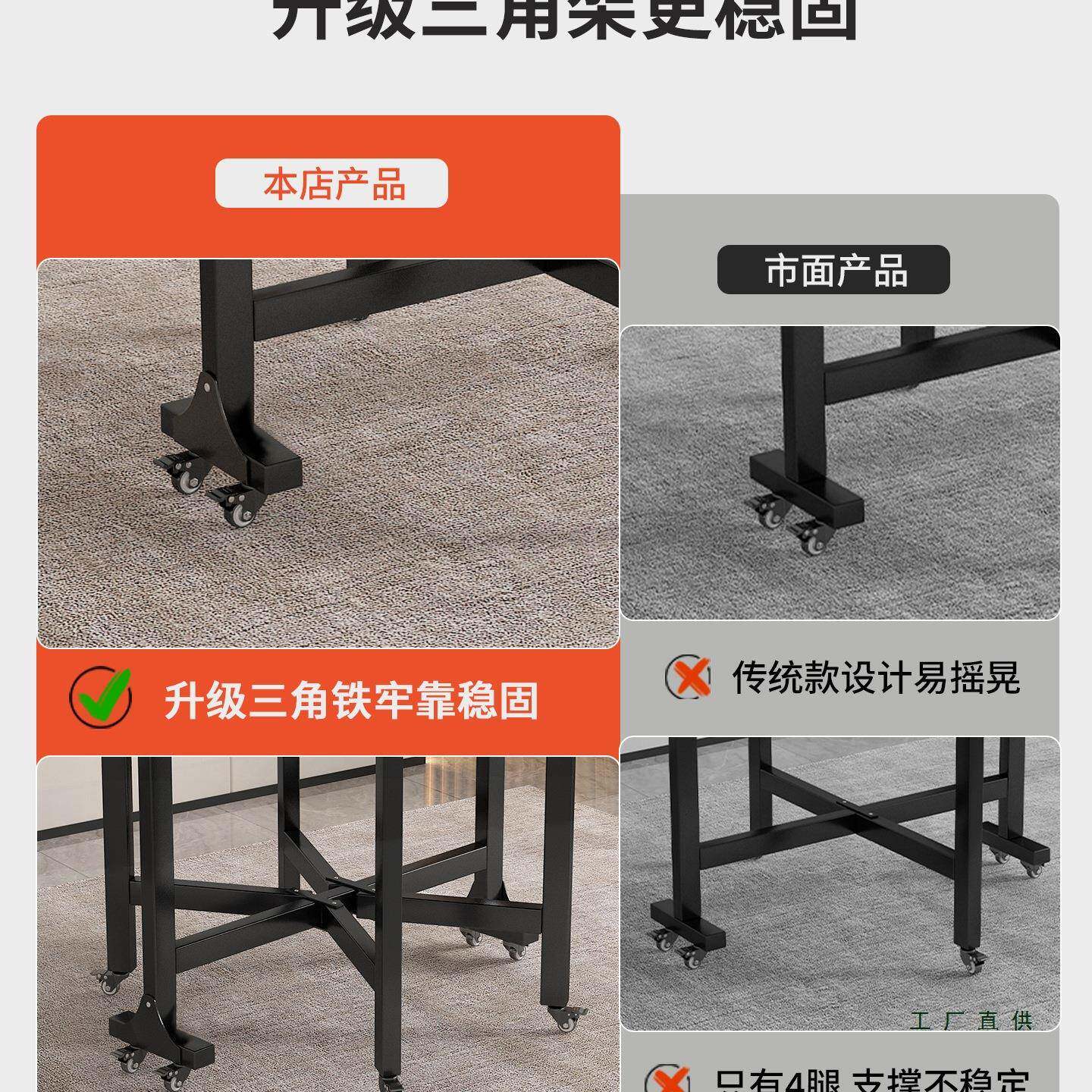 折叠F975HTT6餐桌家小型吃饭桌子房出租户简易饭桌多功能隐形可用