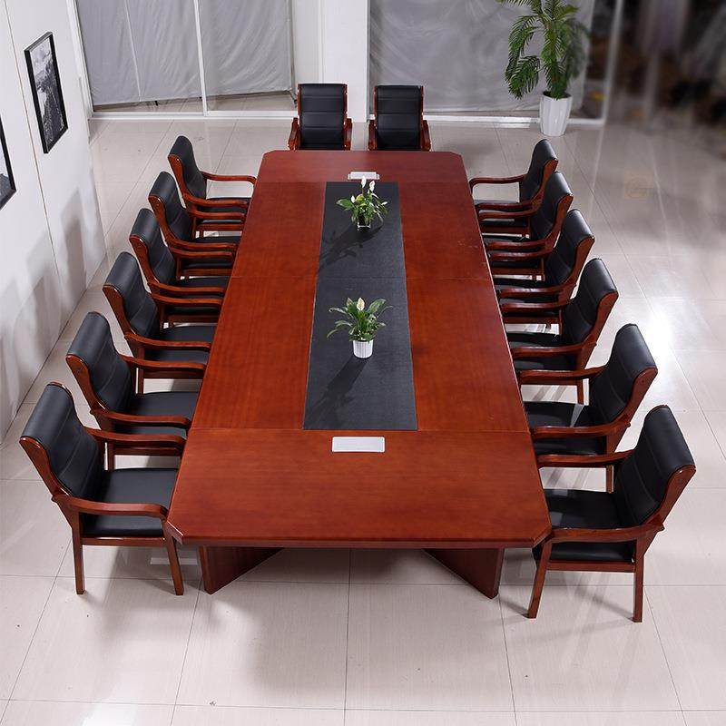高档35米6米米会议桌椅会无品牌/议台油漆8贴实木皮会米组议桌椅