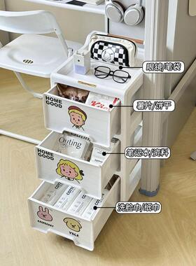 学生宿舍下桌推车置物架学习落地层多办公室小移动LQL收纳柜子抽