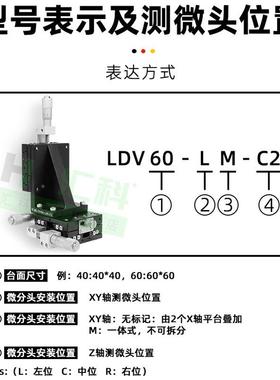 严XYZ轴垂直选升降台三轴运动平台精9密位移微LDV调滑台台LD40/V6