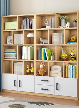 全实木书架儿童书家用收落地合置物架简易组储物柜靠墙ygts-BM-柜