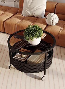 出客租小房奶23958油风茶几厅轻奢现代简约公寓茶桌型圆形户玻璃桌子