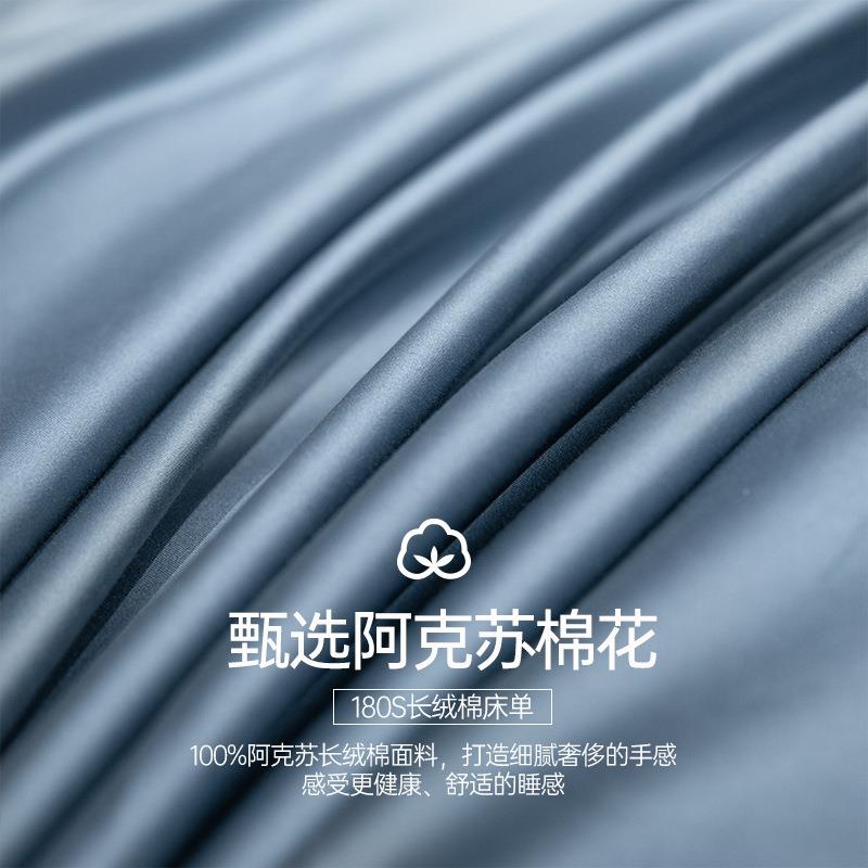 1被80支绒棉单纯棉床单套NRT单件品100全棉纯色枕套床笠裸睡三长