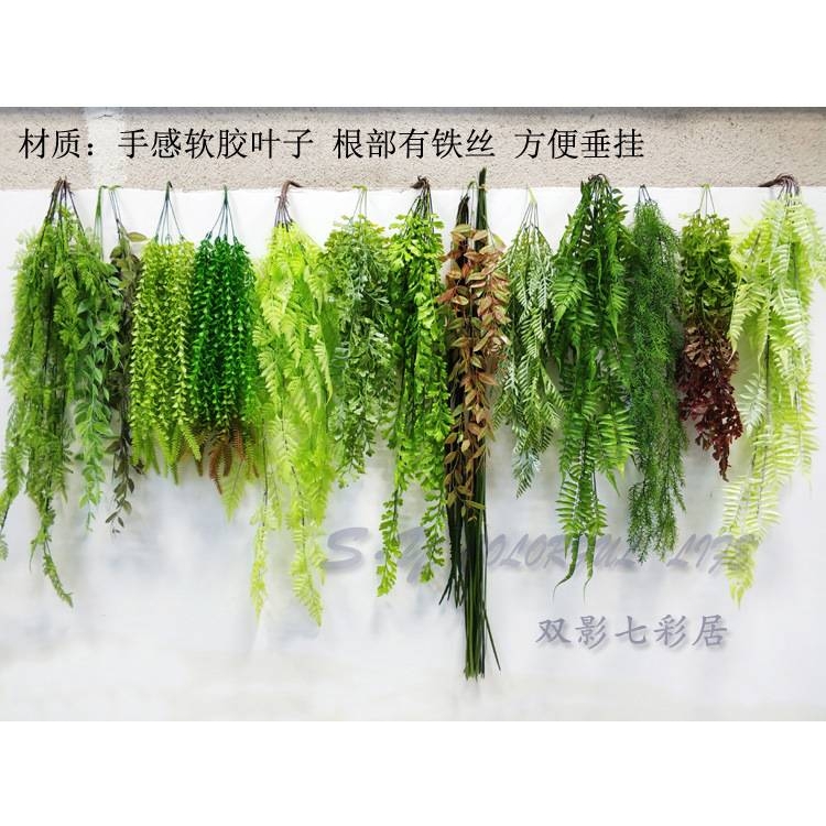 仿真波斯草壁挂 蕨类装饰造景垂挂绿植 餐吧吊顶绿色植物吊兰
