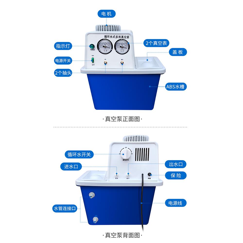 循环水真循空泵LPW实验室水环用抽气泵多抽滤式装置环水泵