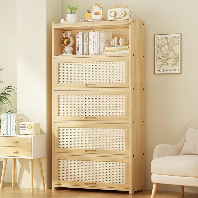 实木书架落地BXS式物置架家用儿大容量书童柜客厅靠墙柜收纳子储