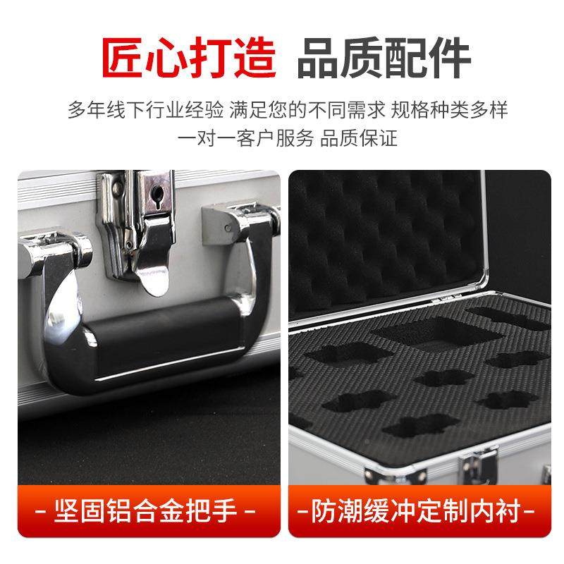 厂直供可定箱铝合金仪器箱便携式铝箱工铝66合金拉空杆航箱工具箱