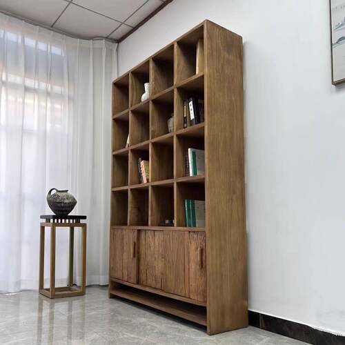 老榆博古客厅卧架室收纳--架中式文玩架古董陈列实木多木宝阁展示