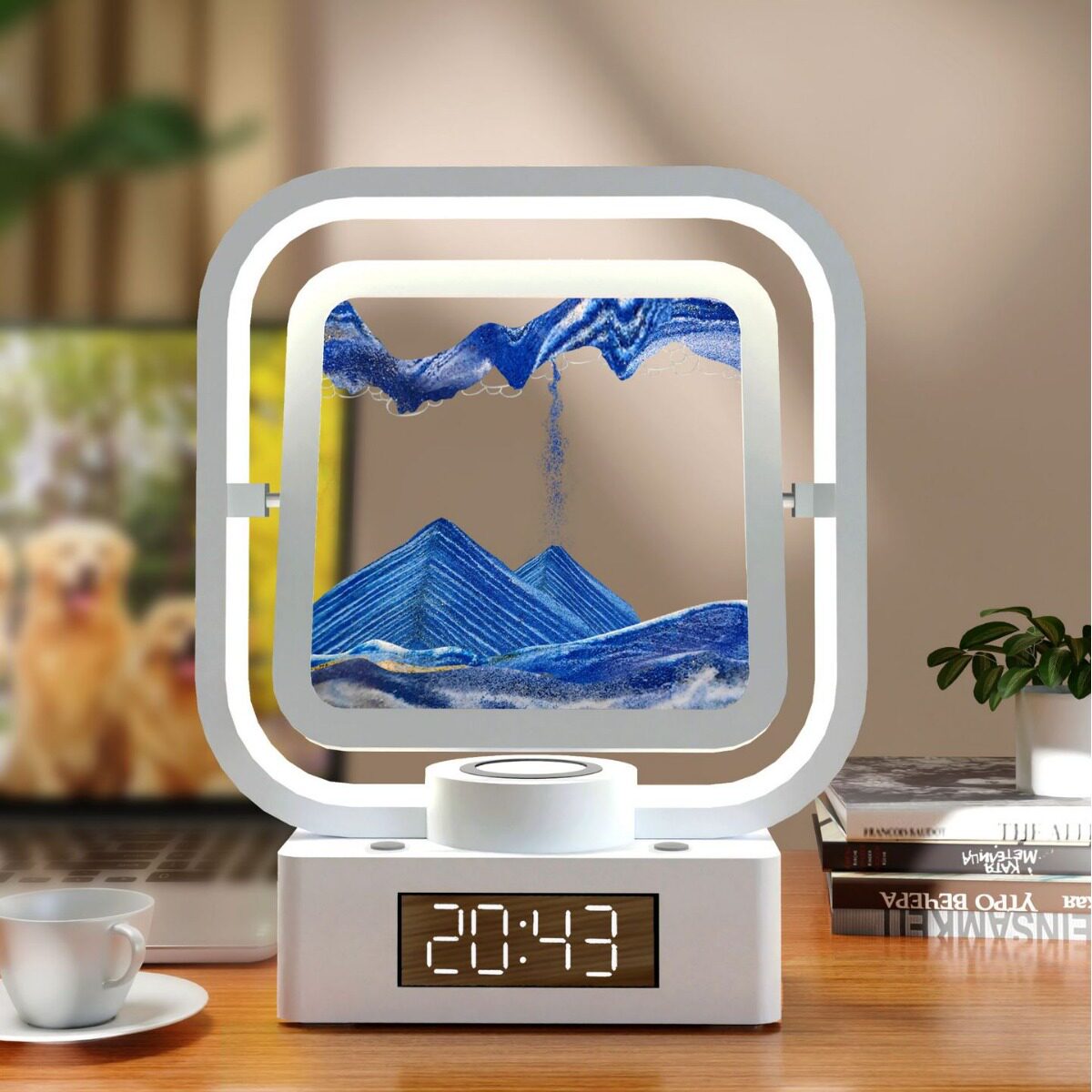 创意流沙画智能音箱时钟摆件