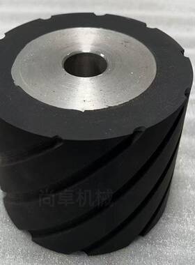 橡胶丝轮光拉机铝芯带轮90弹性套砂带胶轮拋沙KKW带打磨轮离砂心