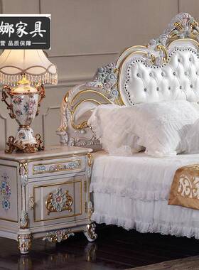 欧计低调式豪华别墅家具古典宫廷实木雕刻设抽单门单88990屉床头