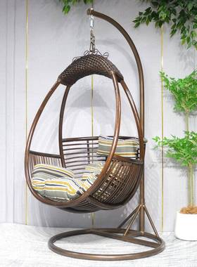 天真藤吊篮藤椅吊椅室内ERU家用吊植床千阳台摇椅物藤懒然人摇篮