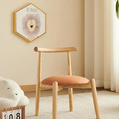 椅蜡木子幼儿园宝白宝软包实木椅儿家用MDF童小凳子儿童椅环保实