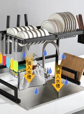 厨盘房置物架水槽架碗碟沥水不GS001架锈钢房碗收纳架厨收纳碗碟