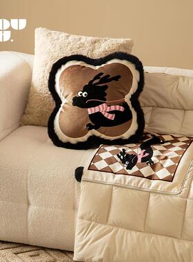 有龙祝新家用客厅抱33606款枕被子二合一车载办室午睡如两用公抱