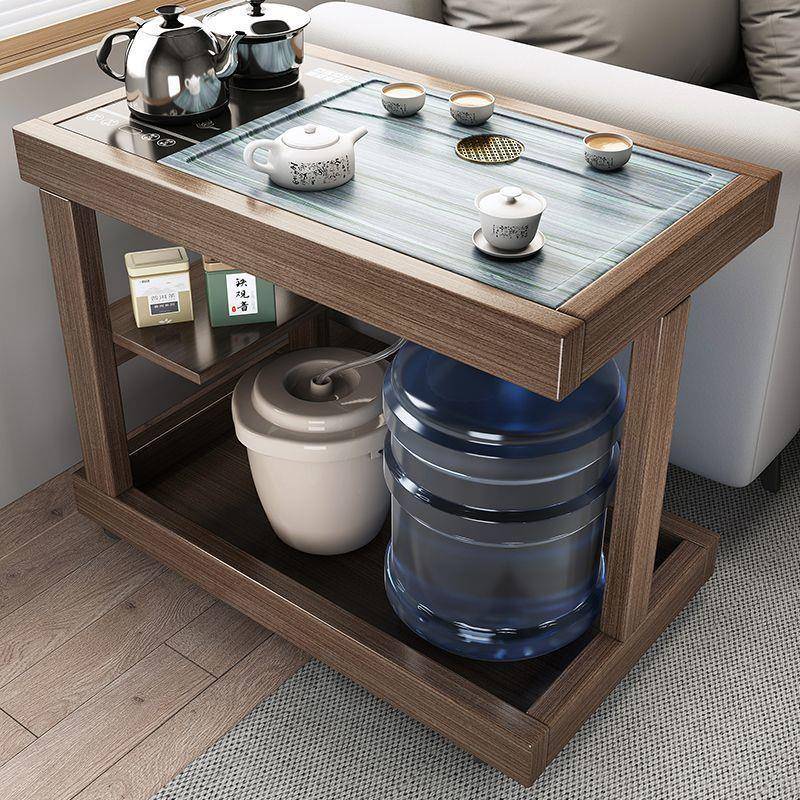 e用be客厅沙发桌边茶几可移动茶小型茶台阳台无品牌/家实木茶车几