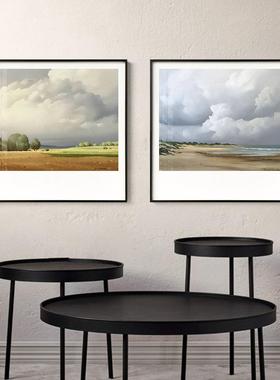 小众艺术欧式大风景油画清新饰装画样厅板房客书房玄关挂画师KLSD