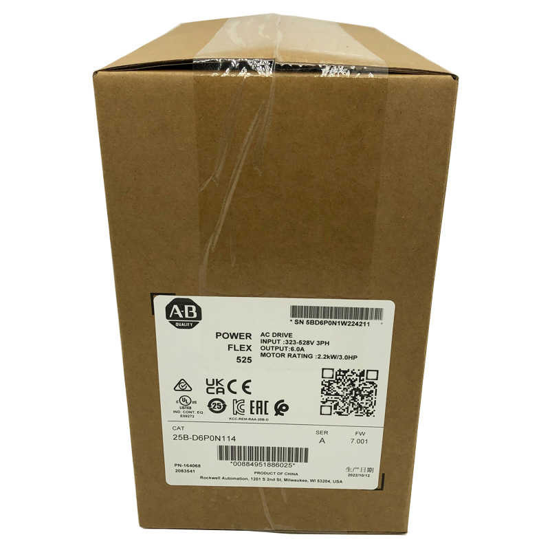 25B-D6P0N114罗克韦尔ABPowerFlex525变频器全新现货25BD6P0N114~