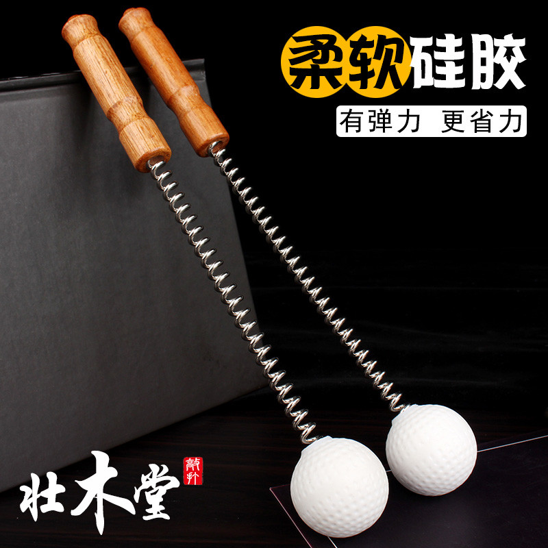 按摩锤木质敲打锤子经络捶背神器硅胶拍打肩颈椎手持式腿部按摩器