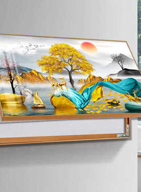 电表箱装饰画遮挡配电箱晶瓷画大尺寸现代简约挂画电表盒轻奢壁画