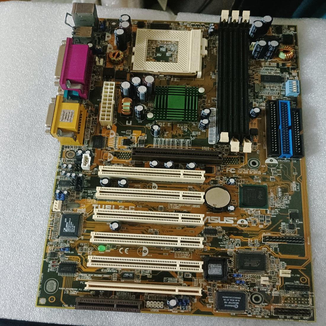 华硕 TUSL2-C815 REV104 主板 不带显卡  二个COM口5 个PCI槽